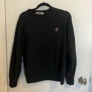 Black bape pullover sweatshirt